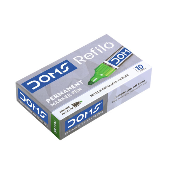 DOMS Refilo Permanent Marker – Green [1-Marker]