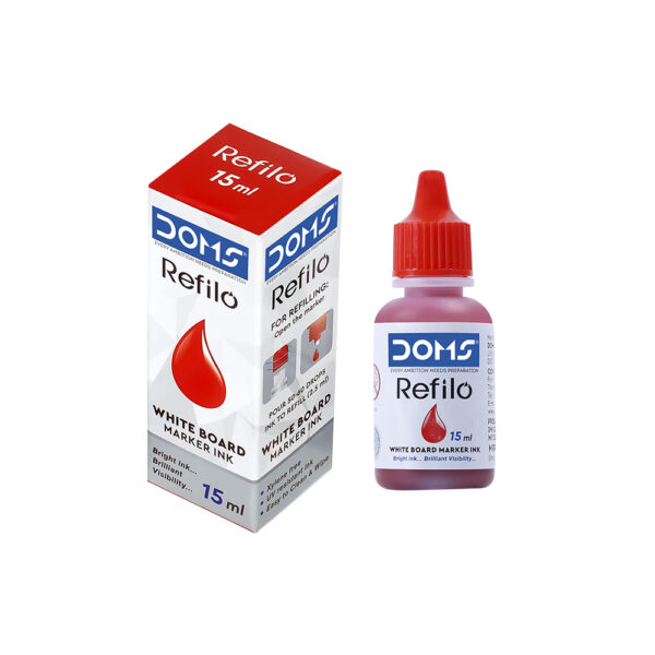 DOMS Refilo White Board Marker Ink – Red