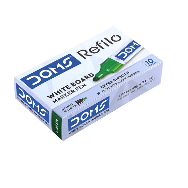 DOMS Refilo White Board Marker – Green [1-Marker]